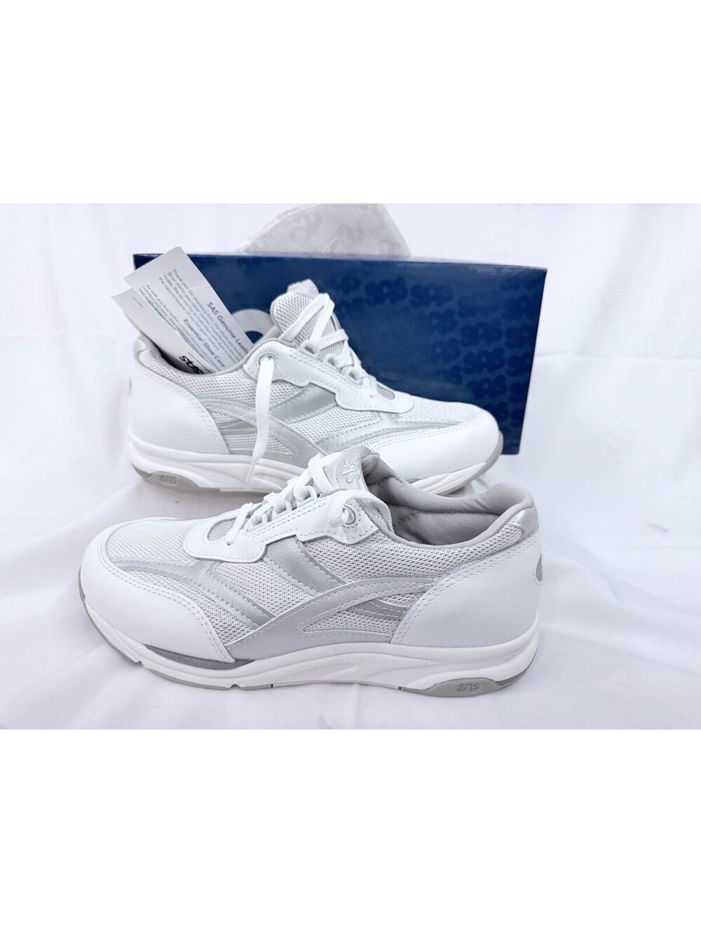 SAS Women's Shoes Tour Mesh Silver Womens size 9.5 WE New In box